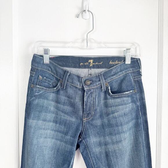 7 For All Mankind Medallion Pocket Bootcut Jeans Women’s Size 26 Embellished - Picture 3 of 12